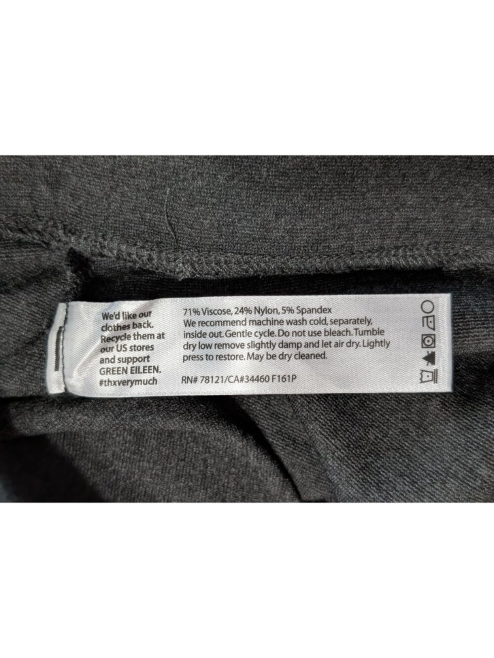 Eileen Fisher Womens XL Gray Stretch Pants Viscose Blend - Picture 5 of 12